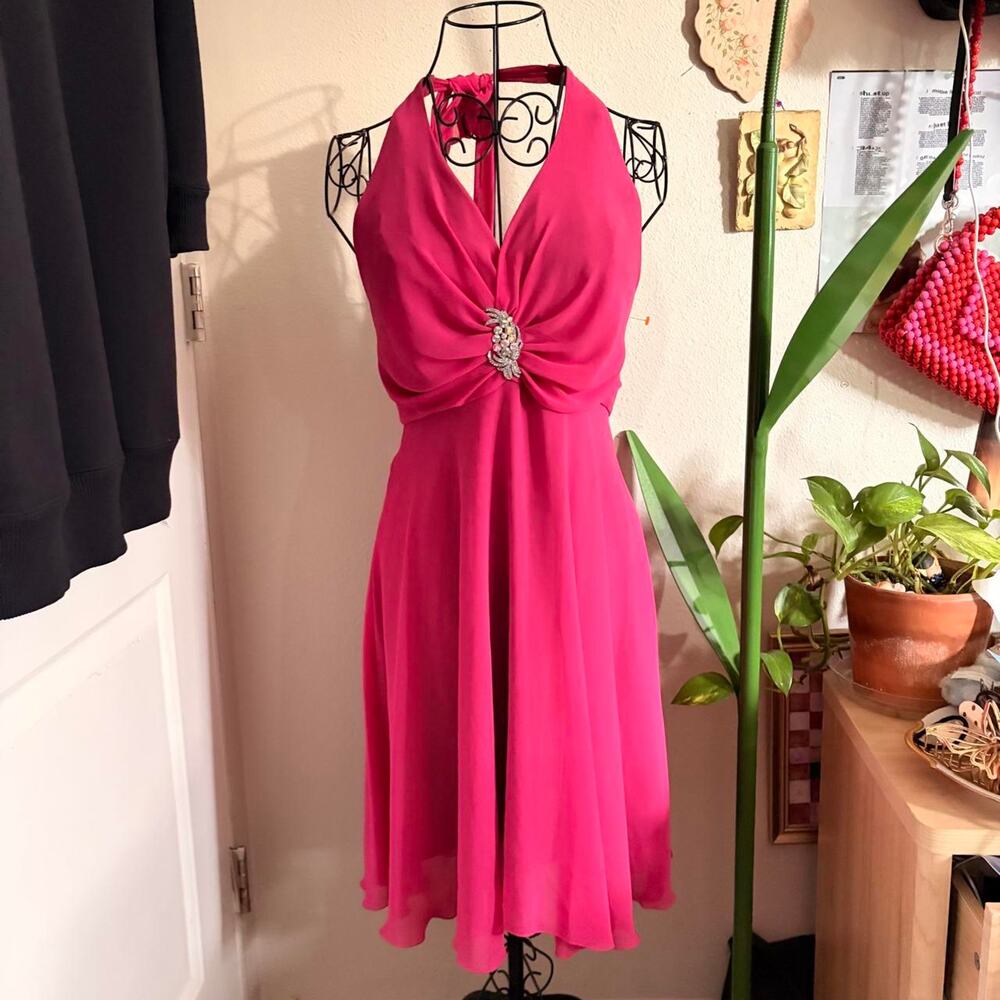 Marianna USA Y2K Halter Neck Jewel Mini Dress M